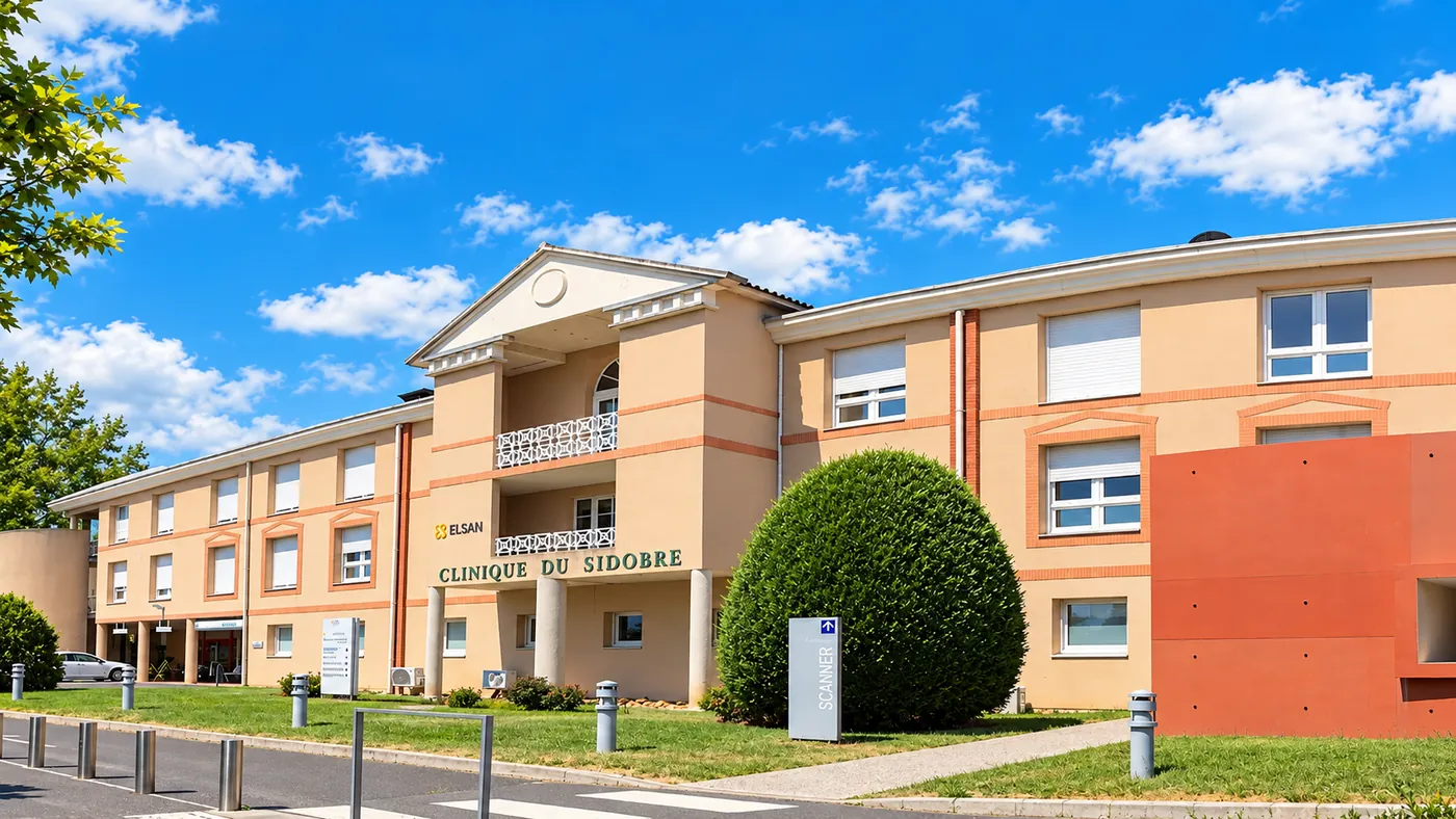 Entrée du Centre VIMA à la Polyclinique du Sidobre, Castres